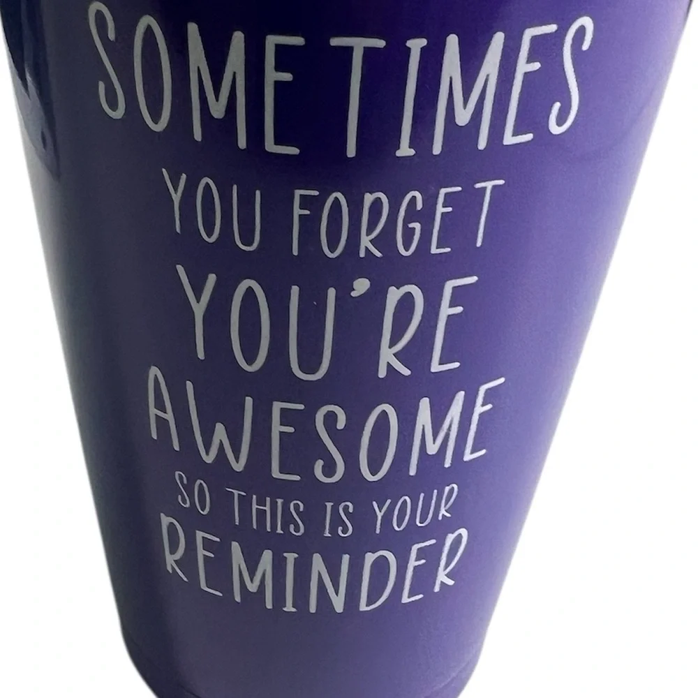 Motivational Purple Tumbler